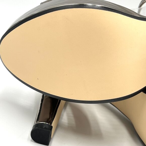 Touch Ups Womens 10M Metallic Silver Pewter Platform Dress Sandals Heels Shoes - Picture 11 of 16